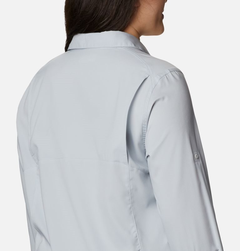 Women's Columbia Silver Ridge Lite Long Sleeve Shirts Light Grey | Plus Size CA-PLC31